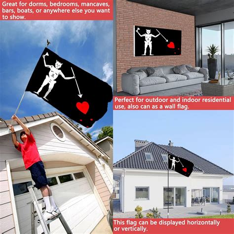 Buy Blackbeard Pirate Flag 2x3 Outdoor Double Sided- Heavy Duty Pirate