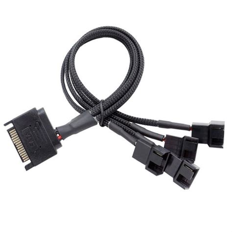 Разветвитель на 4 вентилятора / кулера, с SATA на 2 pin, удлинитель ...