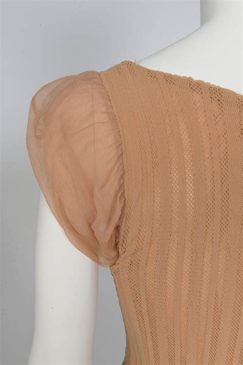 Jean Paul Gaultier Runway Sheer Nude Mesh Maxi Dress Spring Summer 2001 At 1stDibs Nude