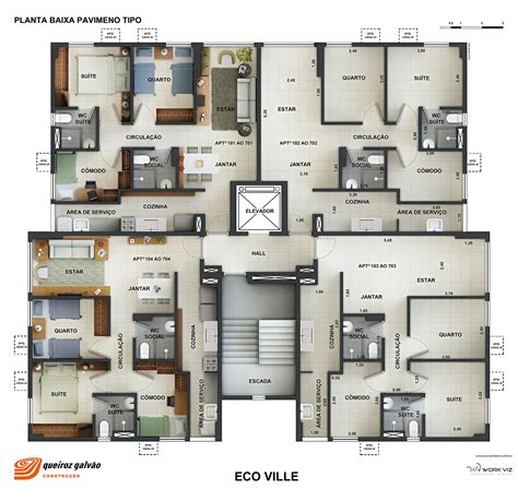 Cada Um Dos Pisos De Um Edifício Andar - Andares Planta Baixa