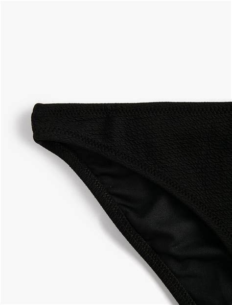 Siyah Kad N Basic Bikini Alt Dokulu Sak Bm Koton