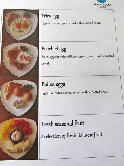 Part 1, the villa’s menu options…Food around the world… - WorldWideWaftage