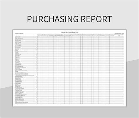 Free Purchasing Reports Templates For Google Sheets And Microsoft Excel