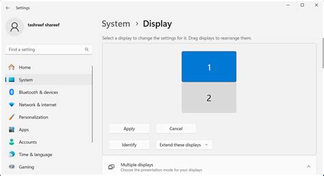 how to change display 1 and 2