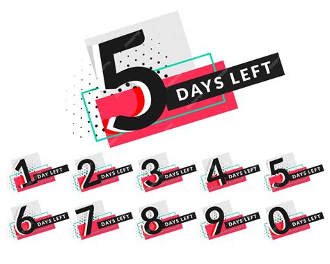 vector stylish days countdown timer design