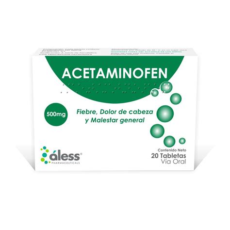 Acetaminofen 500mg Alesspharma