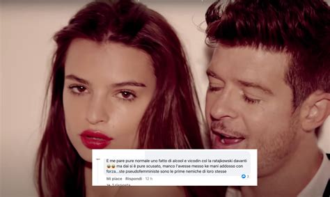 Emily Ratajkowski e le molestie di Robin Thicke sul set di "Blurred Lines"