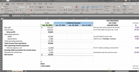 Preparing a Pro-Forma Income Statement