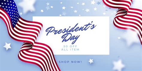 Free Vector | Gradient presidents day horizontal banner template