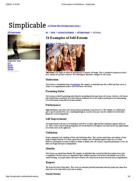 examples   esteem simplicable   esteem leadership