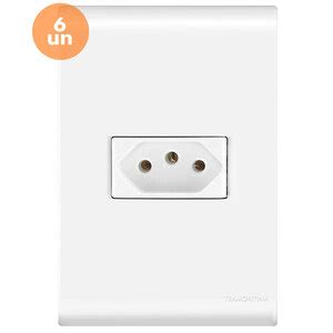 Interruptor Paralelo Three Way Duplo + Tomada 10A Tramontina Linha Liz ...