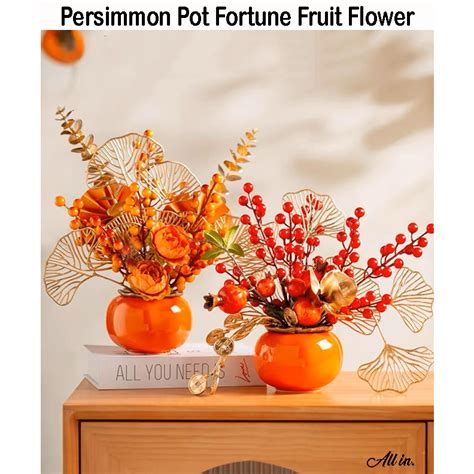 Chinese New Year Decorations Fortune Fruit Flower Tree 柿柿如意 Bedroom