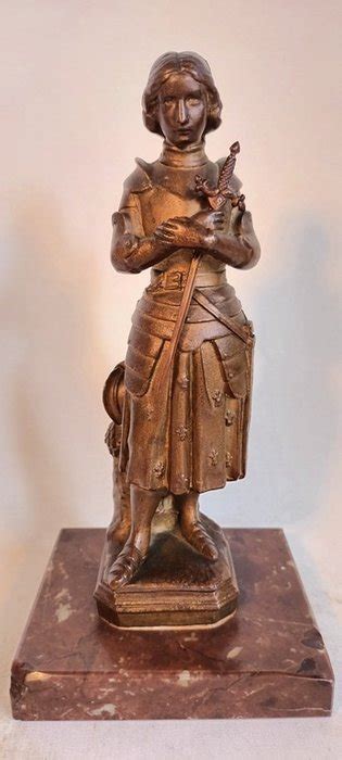 Escultura De Juana De Arco Bronce Cobre Mármol Catawiki