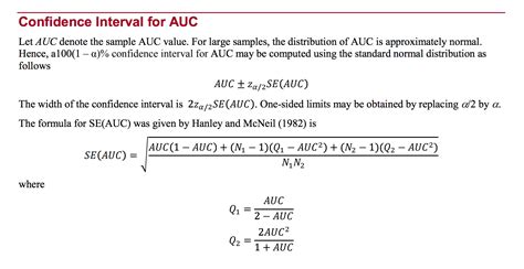 calculate  confidence interval  auc  confusion matrix