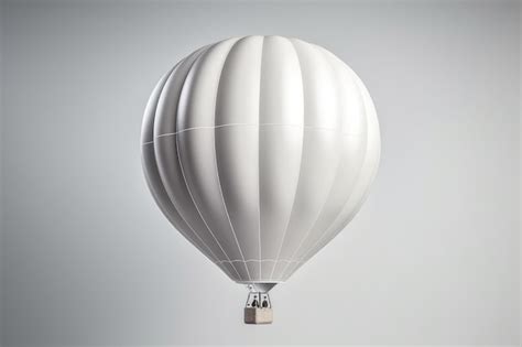 White Hot Air Balloon Isolated Premium AI Generated Image