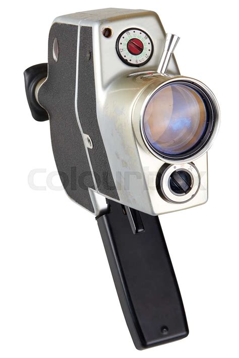 vintage camera super  isolated  white stock image colourbox