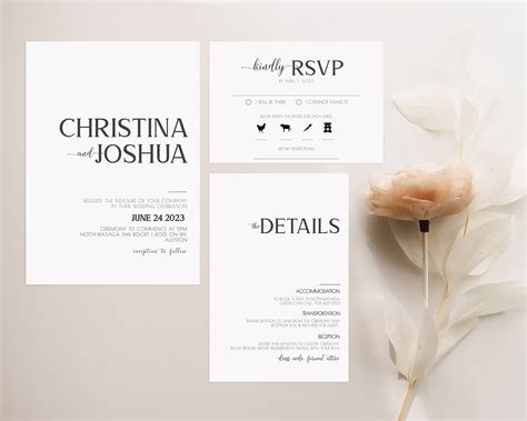Wedding Invitations With Menu Options Meal Choice Card for Wedding