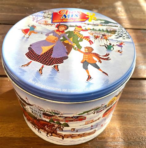 Vintage Chex Mix And York Peppermint Pattie Lidded Christmas Tins Your