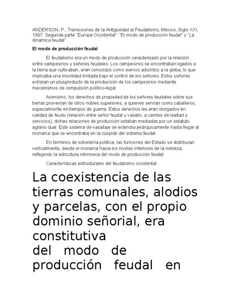 Modo De Produccion Feudal 4