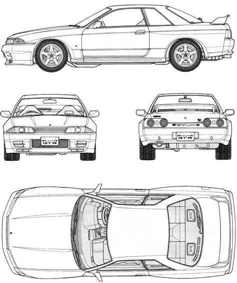 Nissan Skyline R32 Drawing