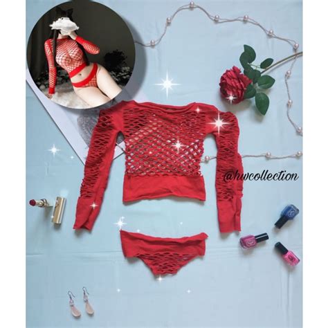 Jual HW Collection Lingerie Set Body Stocking Jaring BS007 Shopee Indonesia