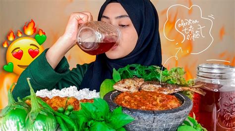 Asmr Lalapan Mentah Ikan Asin Sambel Terasi Sederhana Tapi Nikmat