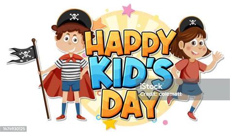 ikon hari anak  terisolasi ilustrasi stok  gambar
