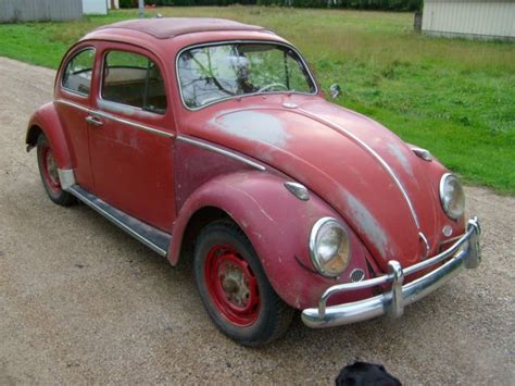 Volkswagen Beetle Ragtop Sunroof Barn Find Semi Restored No