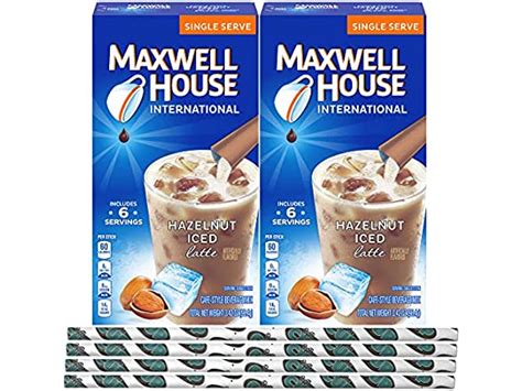 2 Pk Maxwell House Iced Hazelnut Instant Coffee
