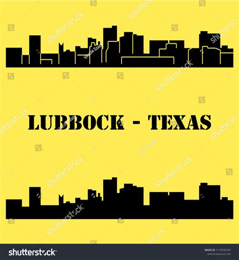 Lubbock Texas City Silhouette Stock Vector (Royalty Free) 1115930750