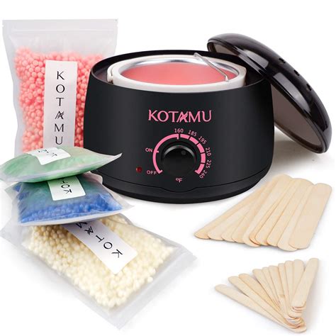 Kotamu Wax Warmer Hair Removal Kit Hard Wax Beans For Bikini Brazilian Full Body Face