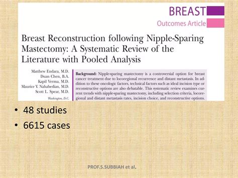 Operative Approaches To Nipple Sparing Mastectomy Indications Techniques And Outcomes 9