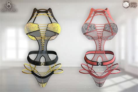 Linen Lingerie For Genesis Females D Figure Assets Man A