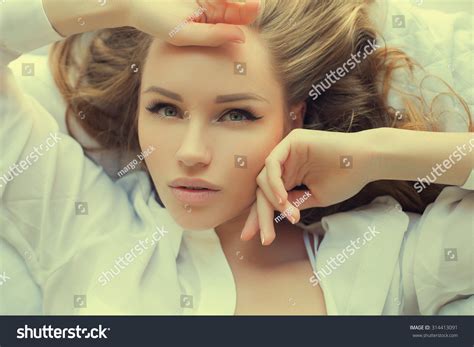 Sensual Beautiful Woman Lingerie Bed Stock Photo Shutterstock