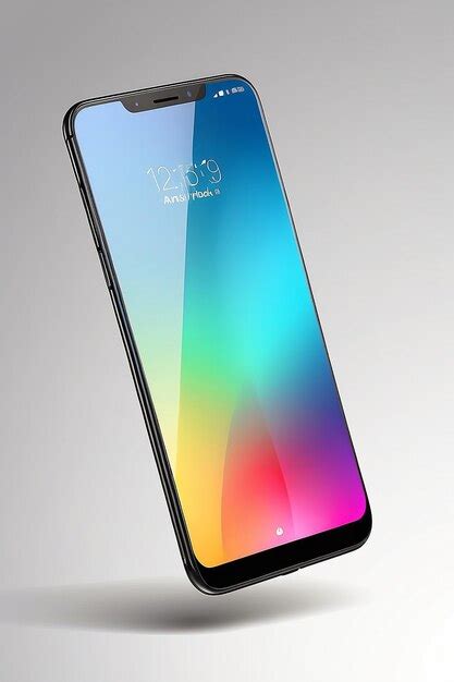 smartphone mockup isolated realistic design mobile phone template