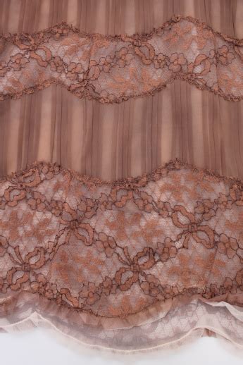 Vintage Lingerie Lot Black Rayon Slip Lacy Nylon Petticoat Half Slip Colored Taffeta Slips