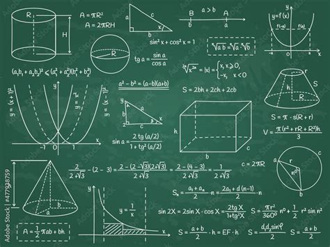 math geometry  physics calculation formulas algebra figures