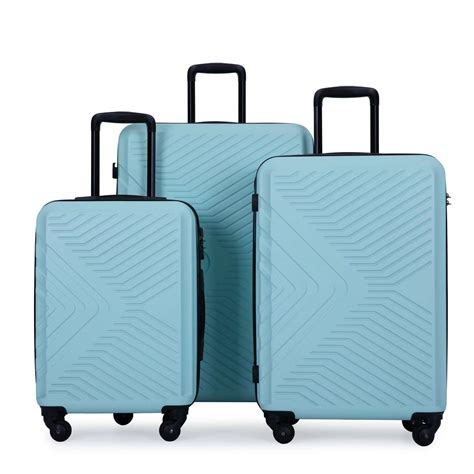 Best Dual Spinner Hardside 3 Piece Luggage Set By Abq Luggage at