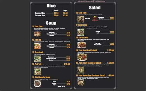 menu  salween thai restaurant restaurant werribee victoria