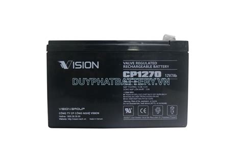 Bình ắc Quy Vision Cp1270 12v 7ah Chính Hãng Giá Tốt