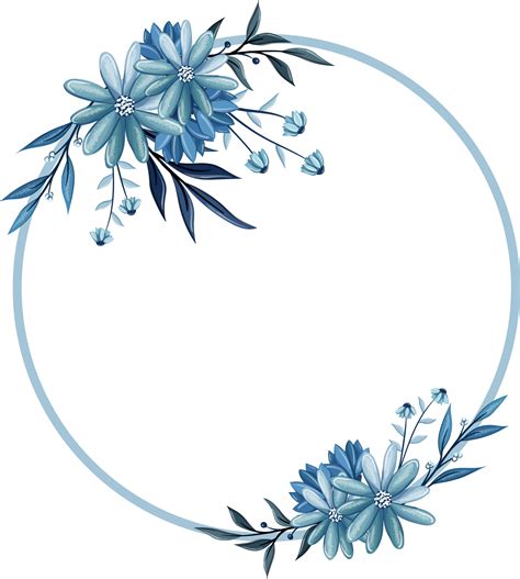 Blue Floral Bouquet With Watercolor 16407660 Png