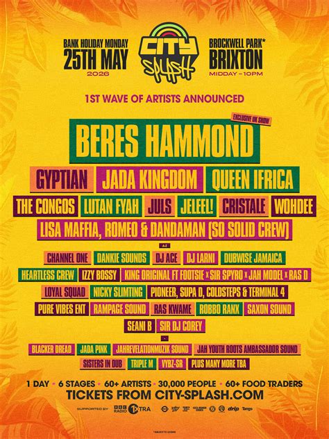 Beres Hammond Headlines City Splash 2026