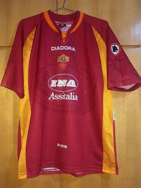 Roma Home Football Shirt 1997 1998 Sponsored By INA Assitalia