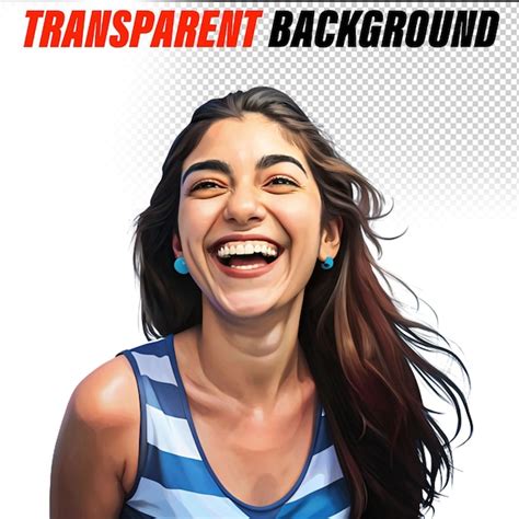 Premium PSD Smiling Brunette Girl Posing