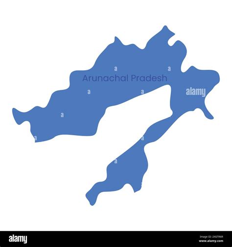 Arunachal Pradesh State Map Vector Icon India Arunachal Pradesh