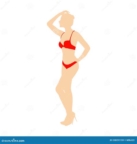 Beautiful Girl Model Lingerie Posing Standing Stock Vector Illustration Of Sensual Beauty