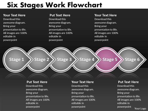 Ppt Six Power Point Stage Work Flowchart Business Powerpoint Templates 6 Stages Ppt Images