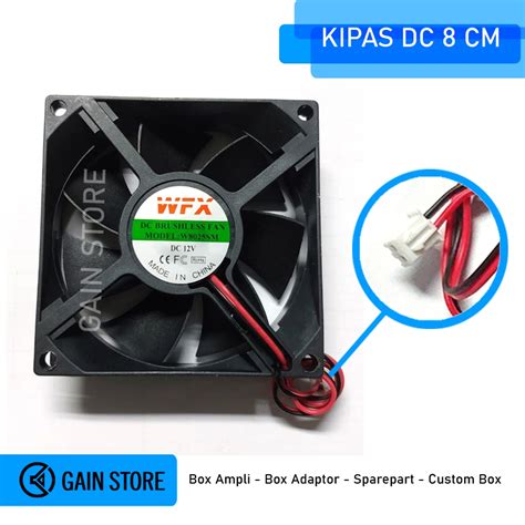 Jual Kipas DC 8 Cm Kipas Ampli Cooling Fan 12v 8cm Shopee Indonesia