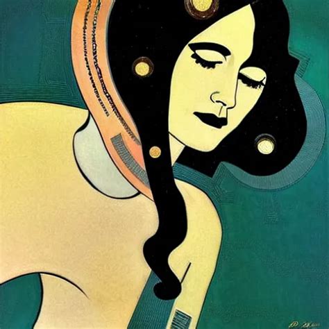 Eva Green Art By Coles Phillips Gilded Outfit Jet Stable Diffusion