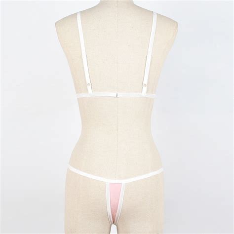 Women Appliques Bandage Hollow Out Underwear Femme Sexy Ensemble Bra Set Lingerie Porno